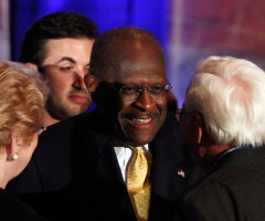 Herman Cain Rouses Evangelical Crowd