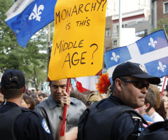 Royal Couple Prince William, Kate Greeted by Separatist Protesters in Quebec