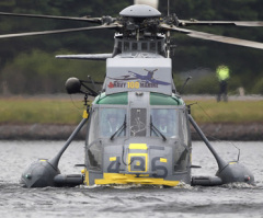 Prince William Drops Helicopter into Water in Canada