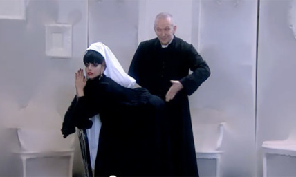 Lady Gaga at It Again? Entertainer, Dressed as Nun, Spanked by 'Priest'