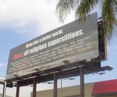 Calif. Atheist Billboards Lump Magic Underwear, Voodoo With Salvation