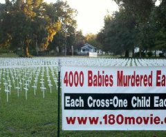 Florida Church Displays 4,000 Crosses, Promotes Anti-Abortion '180 Movie'