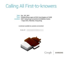 Samsung Nexus Prime, Google Android Ice Cream Sandwich to Be Unveiled Oct. 19