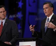 Romney, Santorum Pressed on Homosexuality, Contraception, Abortion at GOP Debate