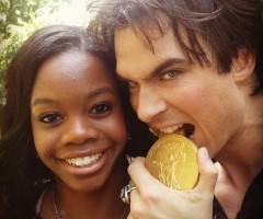 Gabby Douglas Has a 'Blast' Filming 'The Vampire Diaries'